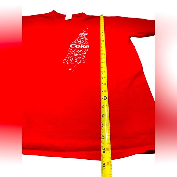 Coca Cola graphic tshirt size XL-Red white,short sleeve,bubbles advertising - Picture 3 of 5